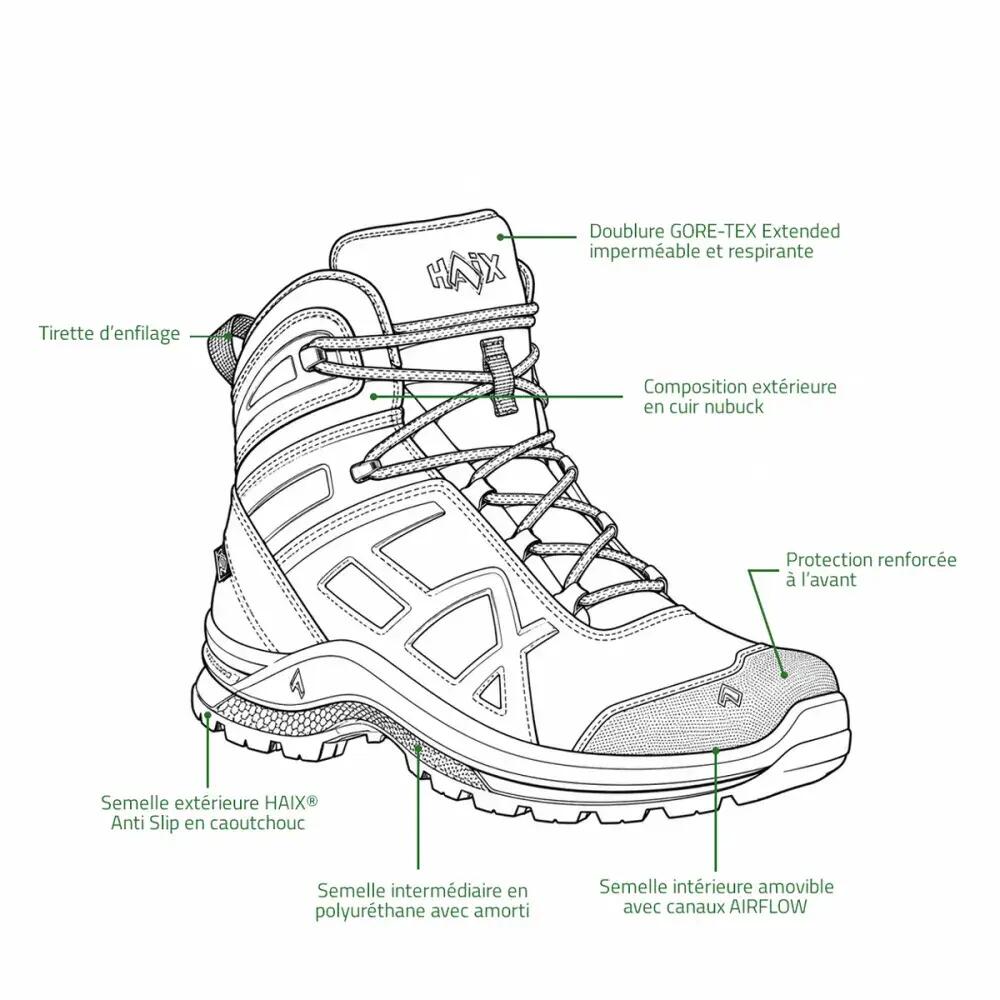 Haix Black Eagle Nature GTX mid oliv Gr. 12 5/5