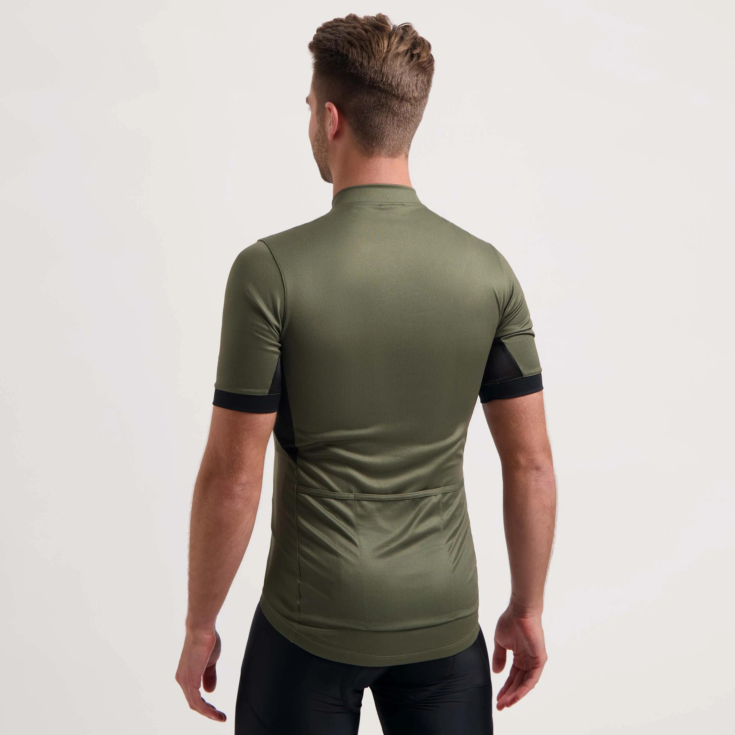Men's Cycling Jersey Short Sleeve Comfort Fit Core Green 3/7