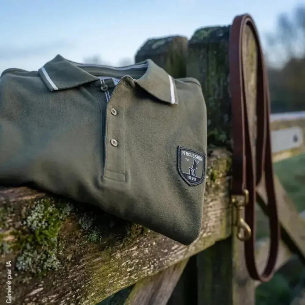 Polo Percussion manches longues brodé logo kaki 5/5