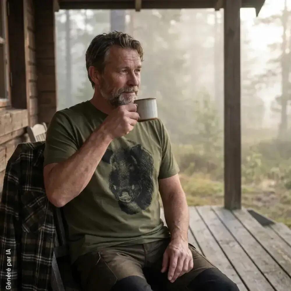 Jaxon T-Shirt - Glen Green aus 100 % Baumwolle 4/5