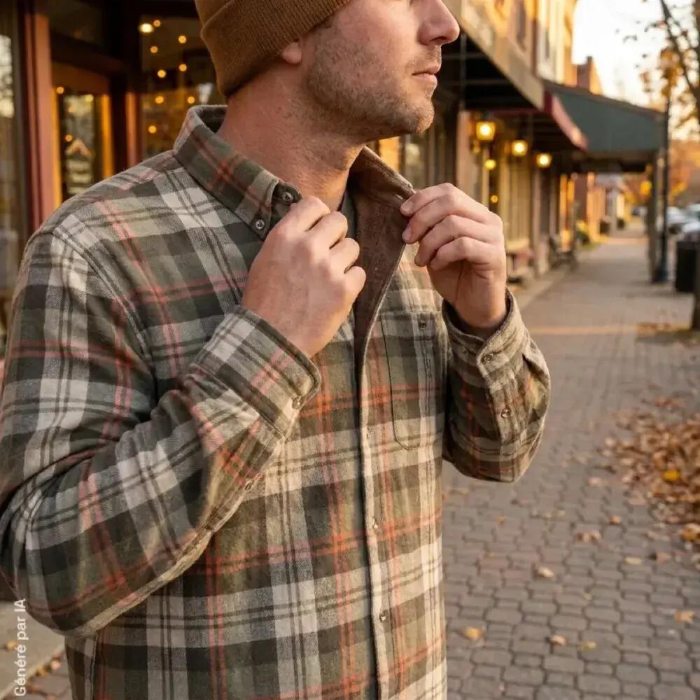 Fleece-lined shirt PERCUSSION Inverness 5/5
