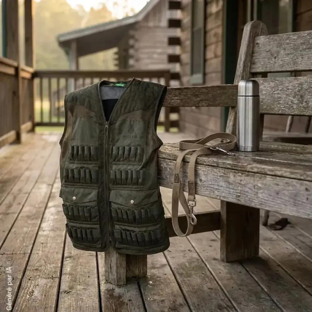 Gilet De Chasse Treeland Multitubes Kaki 5/5
