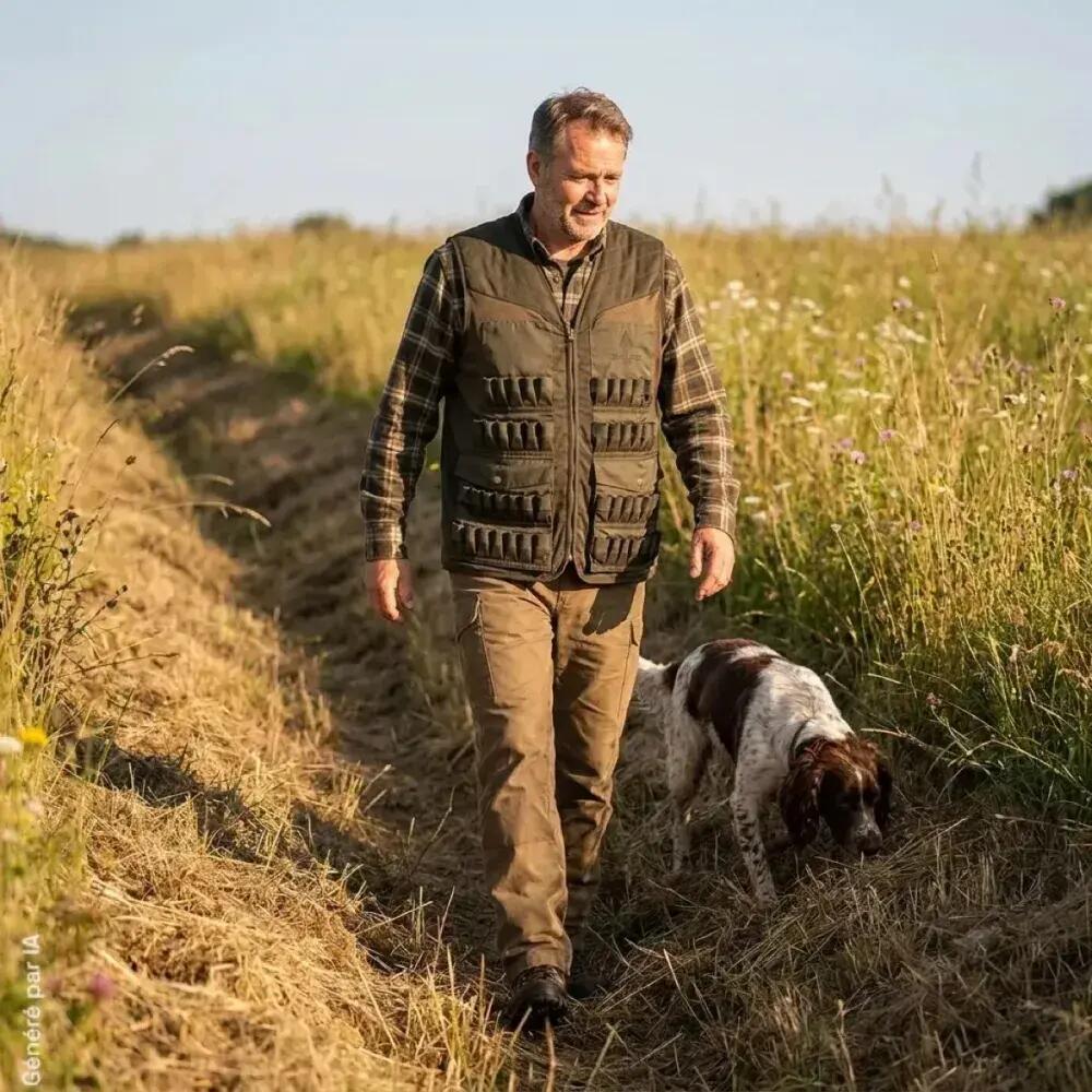 Gilet De Chasse Treeland Multitubes Kaki 4/5
