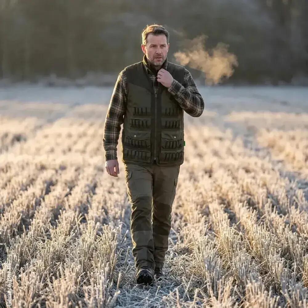 Gilet De Chasse Treeland Multitubes Kaki 3/5