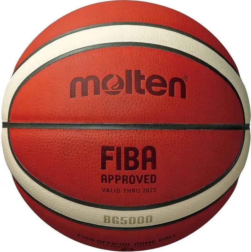 Minge baschet Molten B7G5000 oficiala FIBA, piele naturala, marime 7 3/10