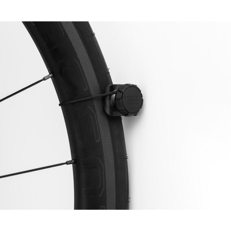 Soporte de pared para bicicletas - Madera y aluminio - Negro - D