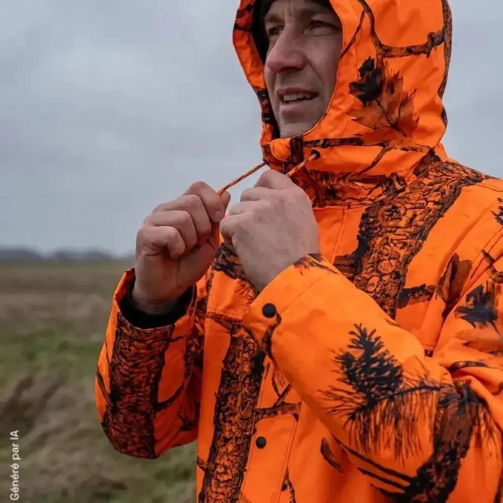 Manteau De Pluie Treeland Camouflage Orange 3/5