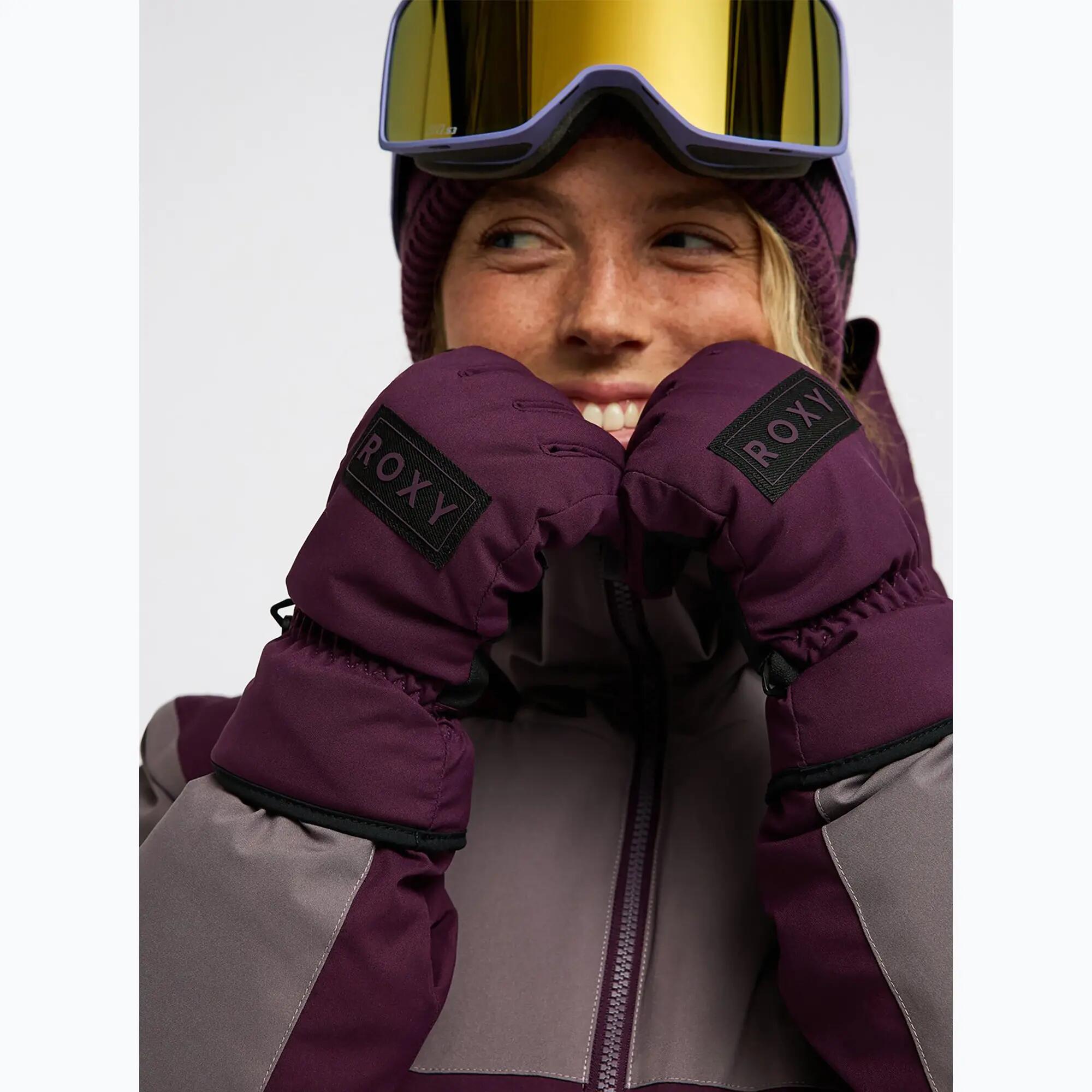 Rękawice snowboardowe damskie ROXY Freshfield Blackberry Wine 3/6