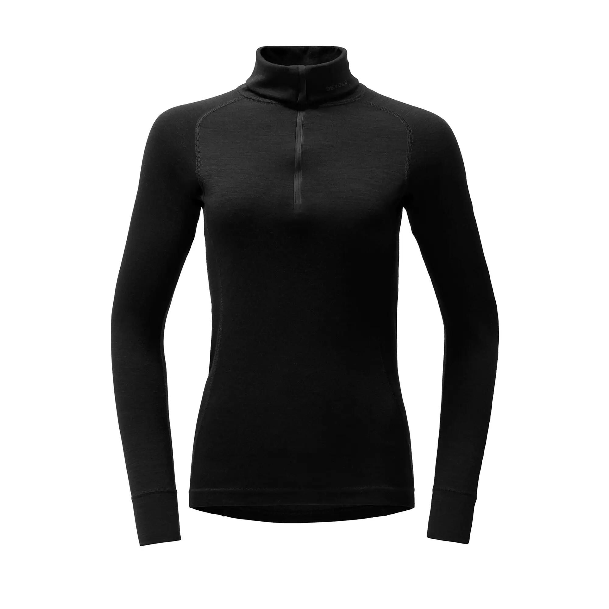 Devold Duo Active Merino Tee-shirt femme 205 Zip noir ergonomique 6/7