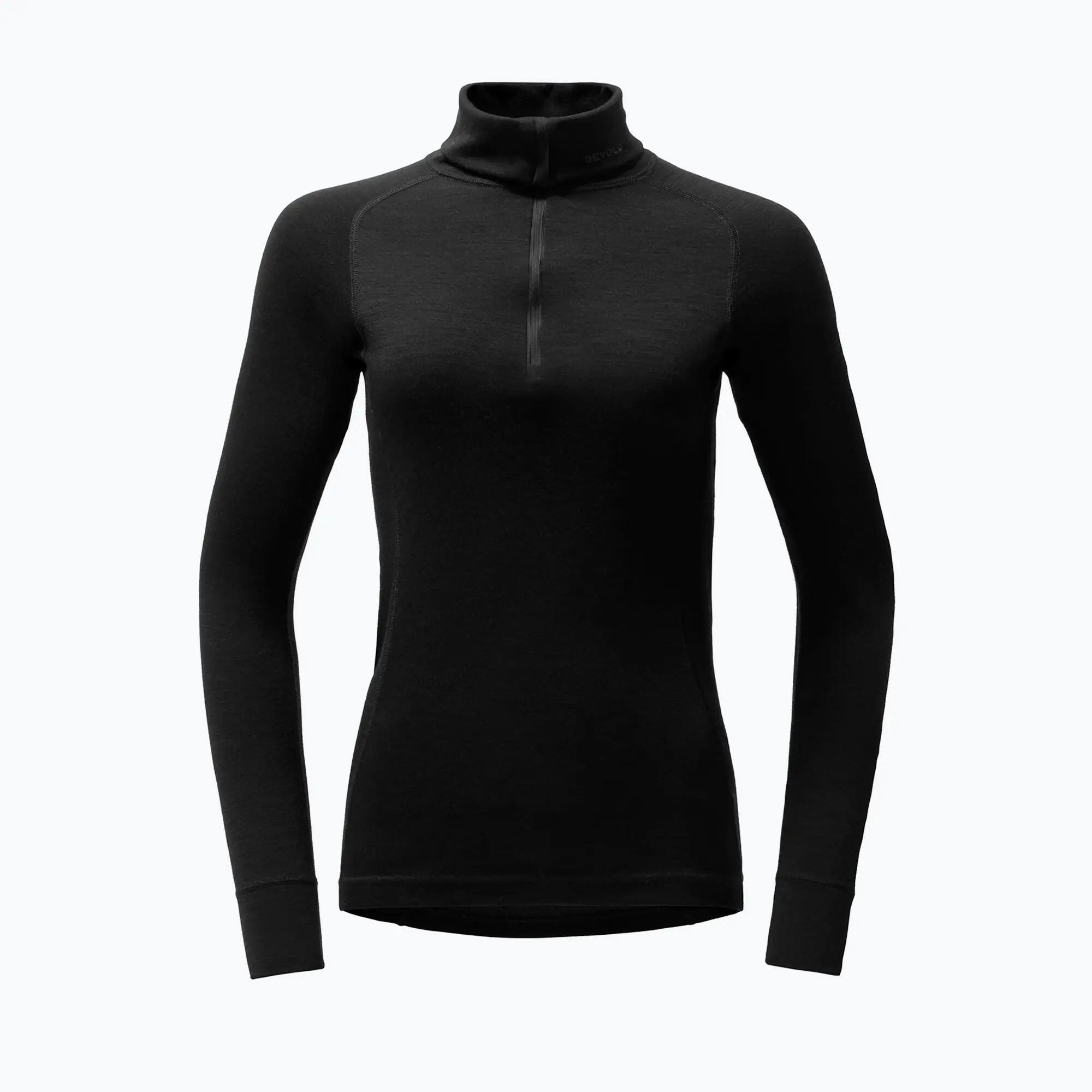 Devold Duo Active Merino Tee-shirt femme 205 Zip noir ergonomique 5/7