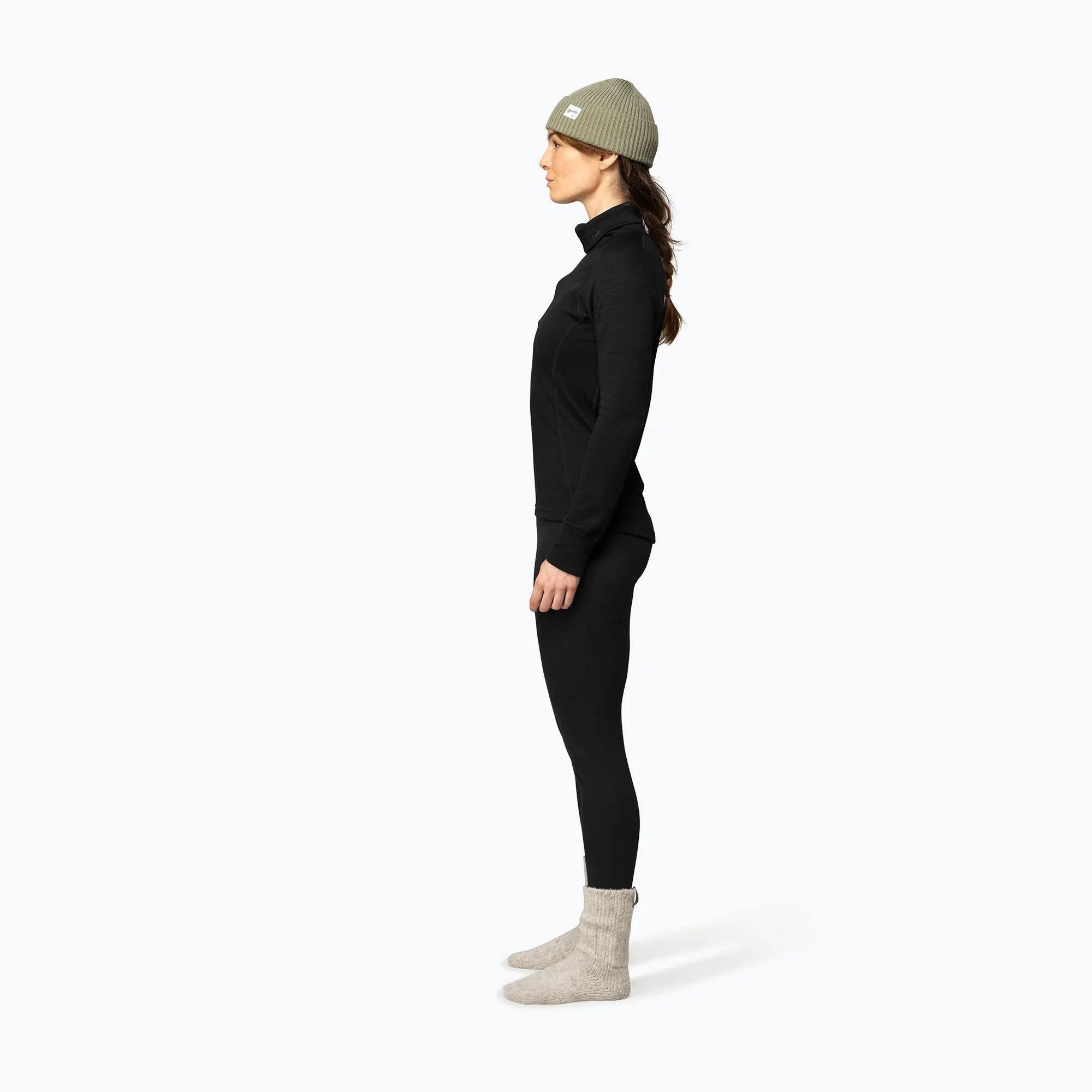 Devold Duo Active Merino Tee-shirt femme 205 Zip noir ergonomique 4/7