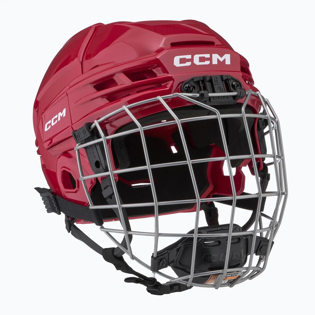 CCM Tacks 70 Senior Red каска за хокей на лед Combo за възрастни