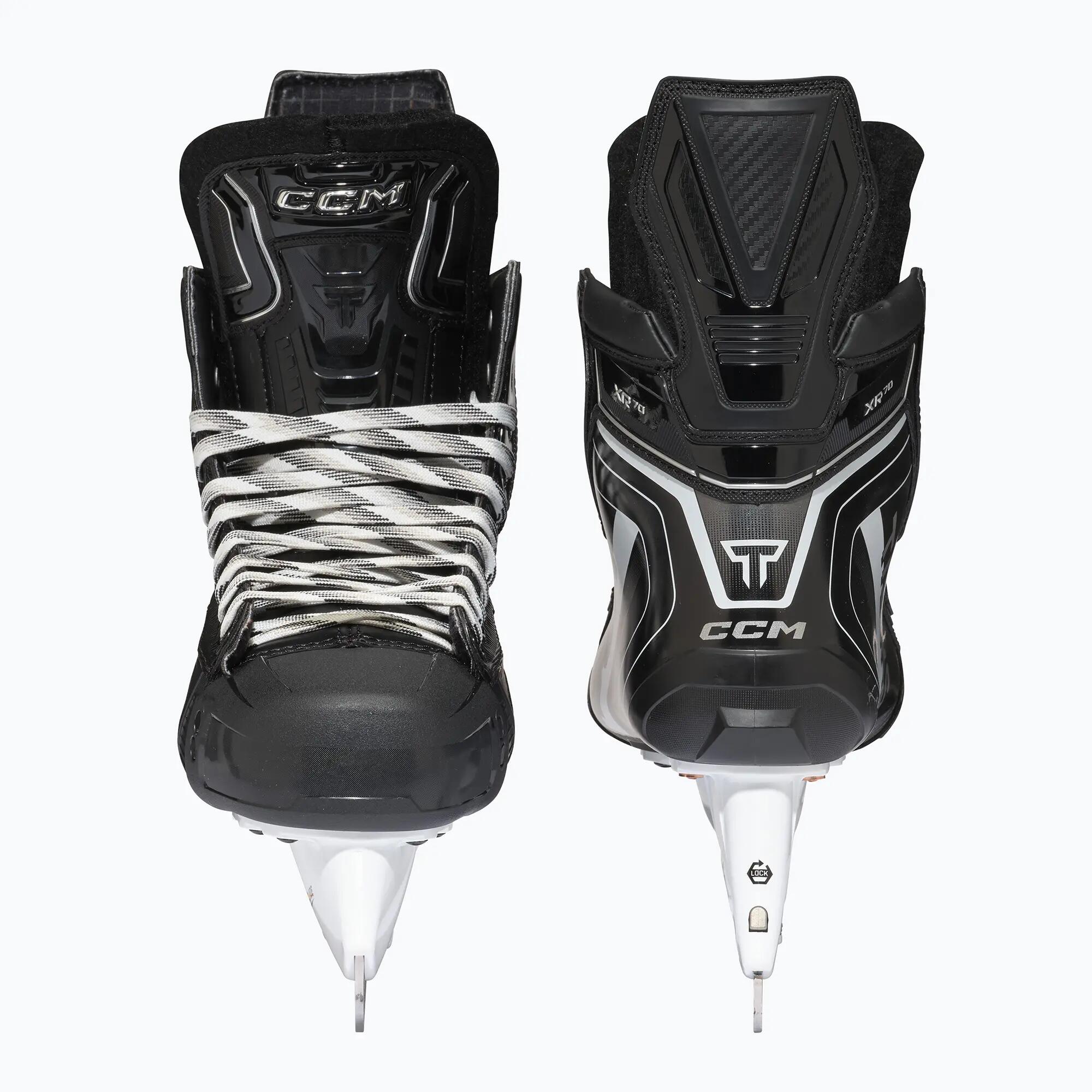 CCM Tacks XR70 Senior pattini da hockey su ghiaccio neri per adulti – REGULAR 3/6