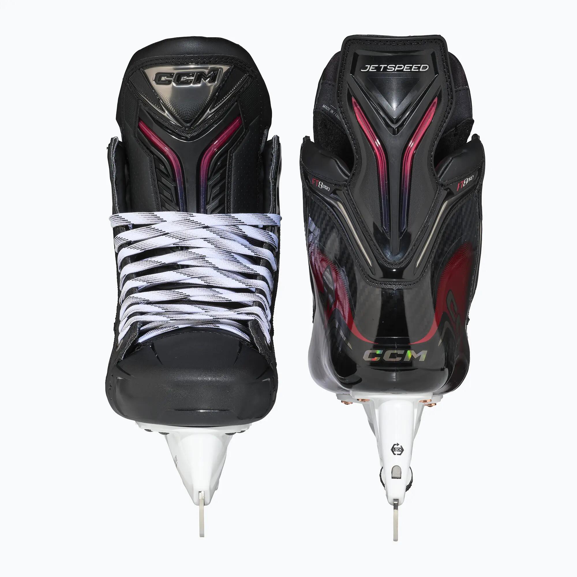 CCM JetSpeed FT8 Pro Senior patins de hóquei pretos – REGULAR 3/7