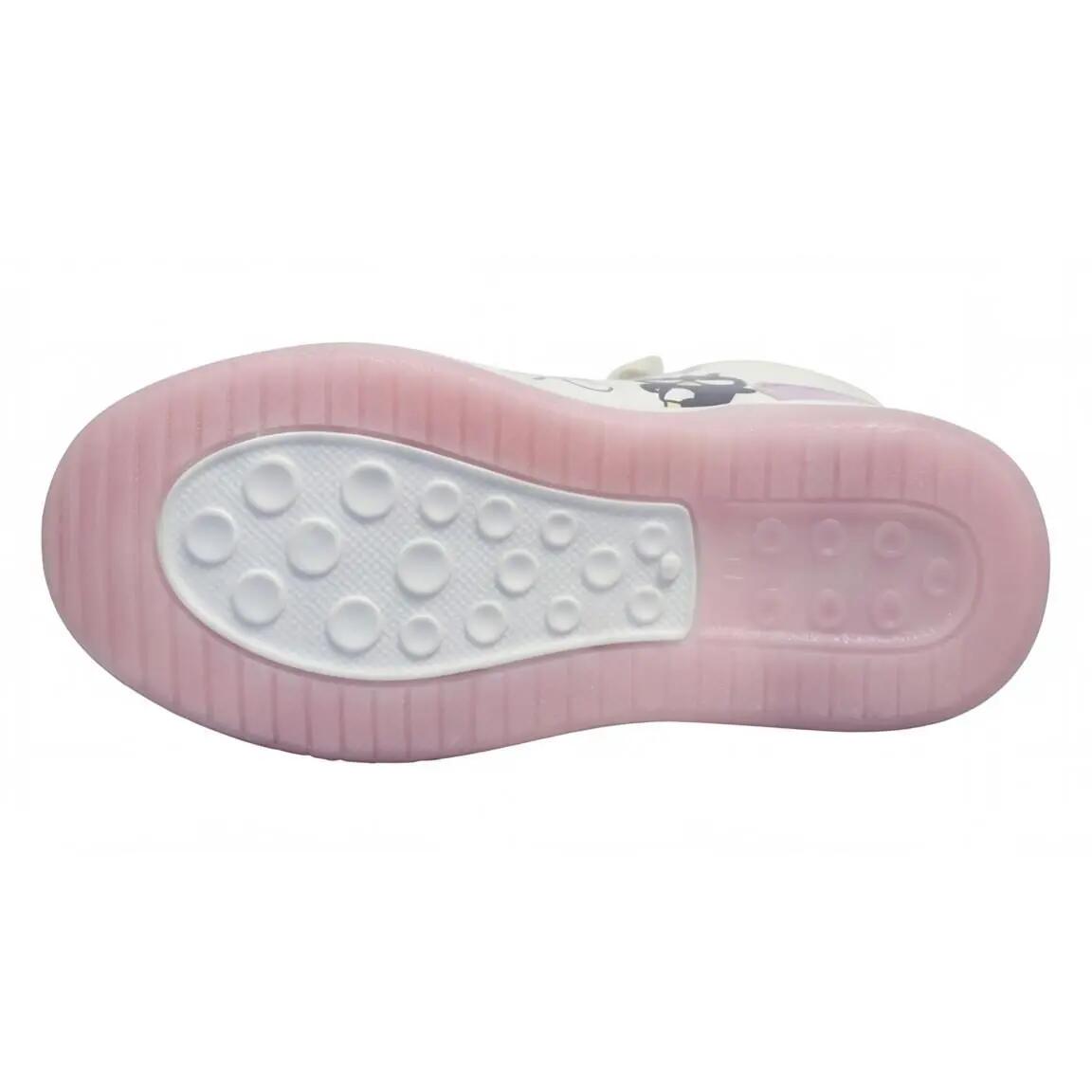 Zapatillas Deportivas con Luces Infantil Hello Kitty con Doble Velcro Blanca 3/6