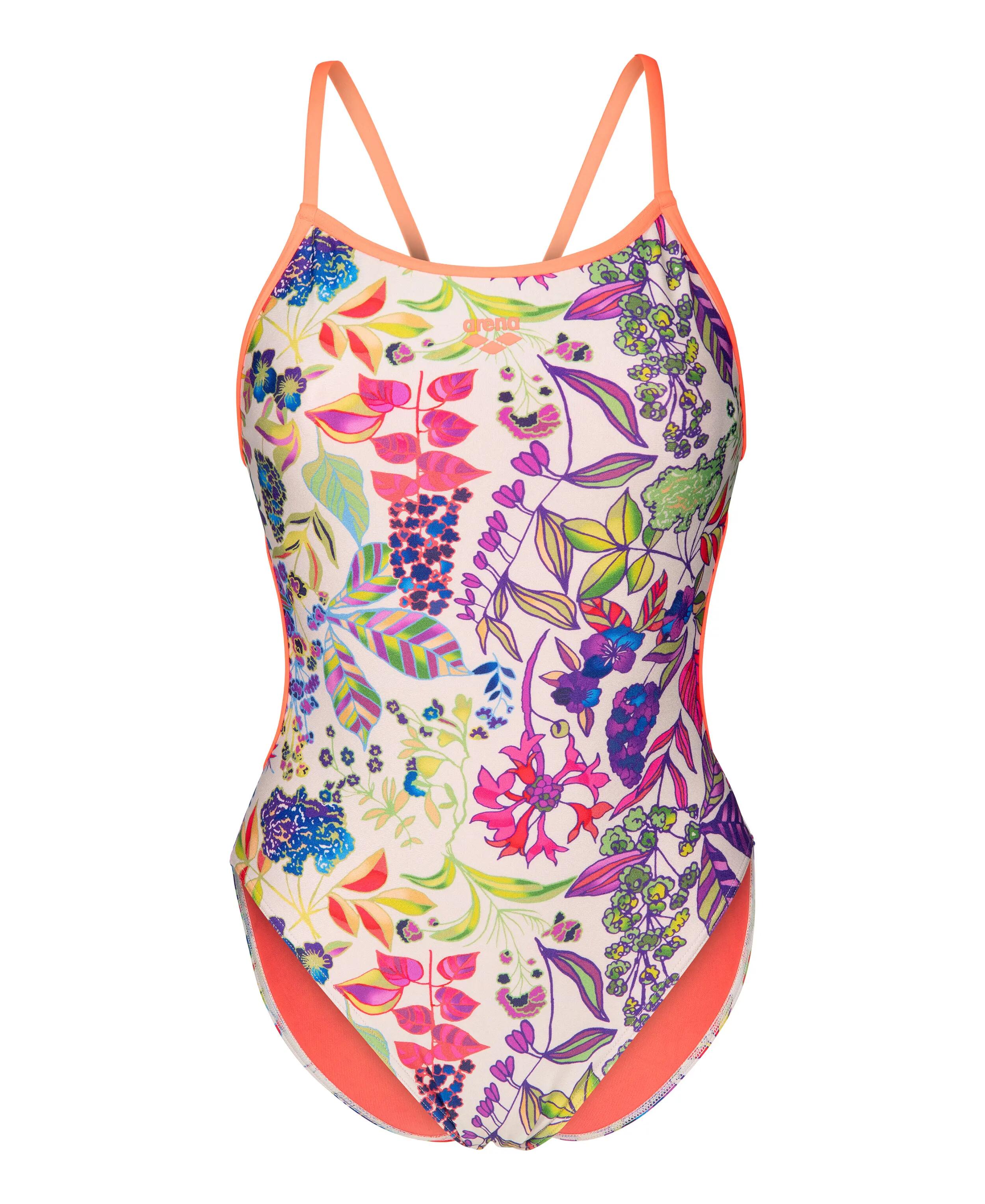 Strój kąpielowy damski Arena Paintinswim Msuit Lace Back 7/7