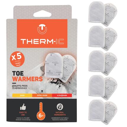 Packung mit 5 Paar Fußwärmer, bis zu 6 Stunden warm - Toe Warmers