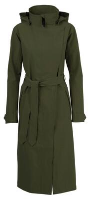 Regenjas fietsen dames trench coat long waterdicht, winddicht marineblauw