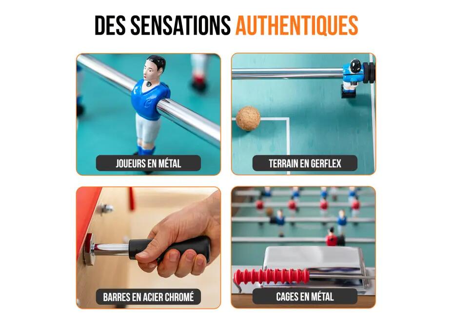 Baby foot Sportivo Flex bois clair 3/15