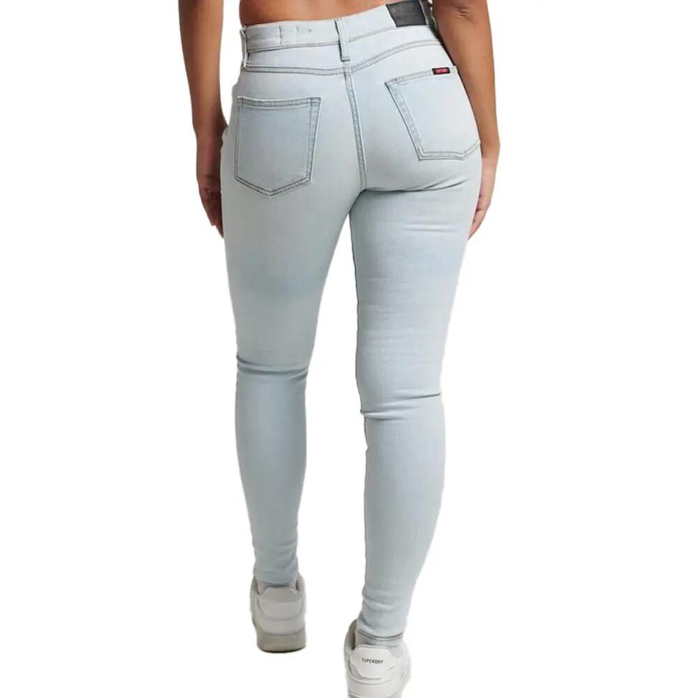 Superdry Damen Skinny Jeans Vintage Rise Hellblau 3/4