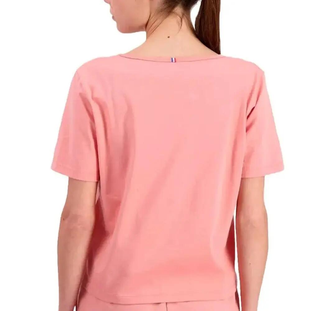 Women's Le Coq Sportif N°1 Rosette Pink T-Shirt 3/5