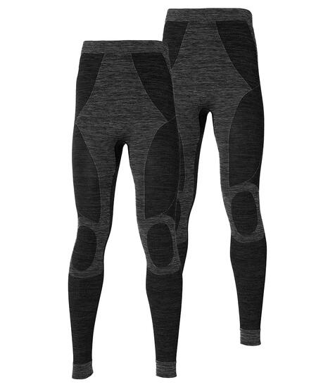 Herren-Thermohosen Schwarz 2er-Pack