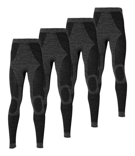 Herren-Thermohosen Schwarz 4er-Pack