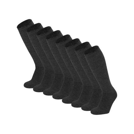Chaussettes thermiques hautes pour femmes lot de 4 paires tailles 36/41 noires