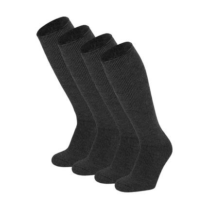 Chaussettes thermiques hautes pour femmes lot de 2 paires pointures 36/41 noires