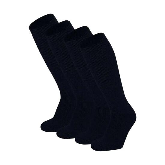 Chaussettes thermiques hautes pour femmes 2 paires pointure 36/41 bleu marine