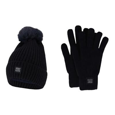 Thermo set dames handschoenen/muts grijs one size