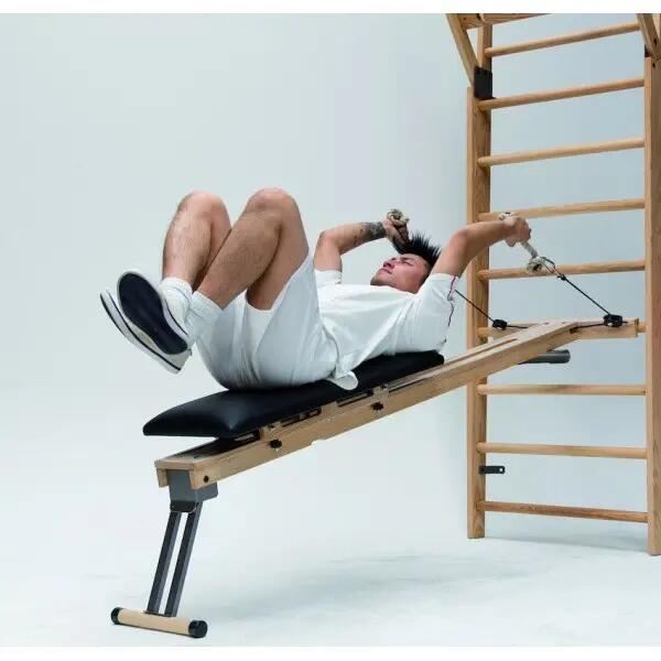 Krachtstation - Thuisfitness - NOHRD CombiTrainer - Verstelbaar - Kersenhout 4/5