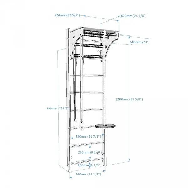 Escalera multifuncional BenchK 112 + A204 con accesorios de ejercicio 9/10