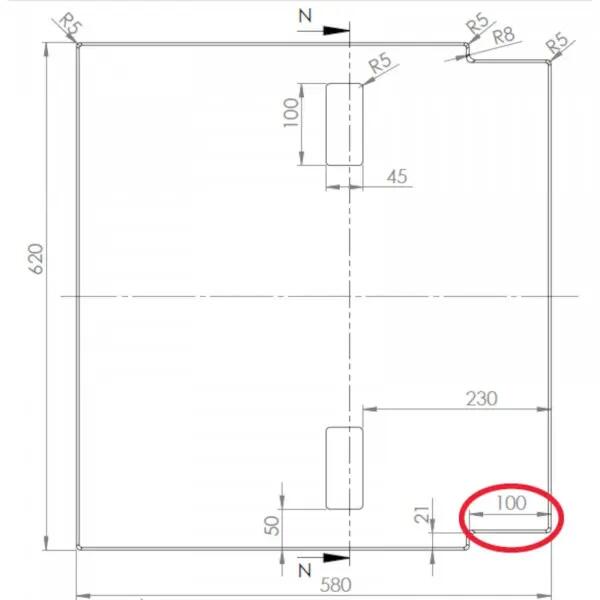 Bureau - Wandrek - BenchK BT204 - Licht beukenhout 9/10