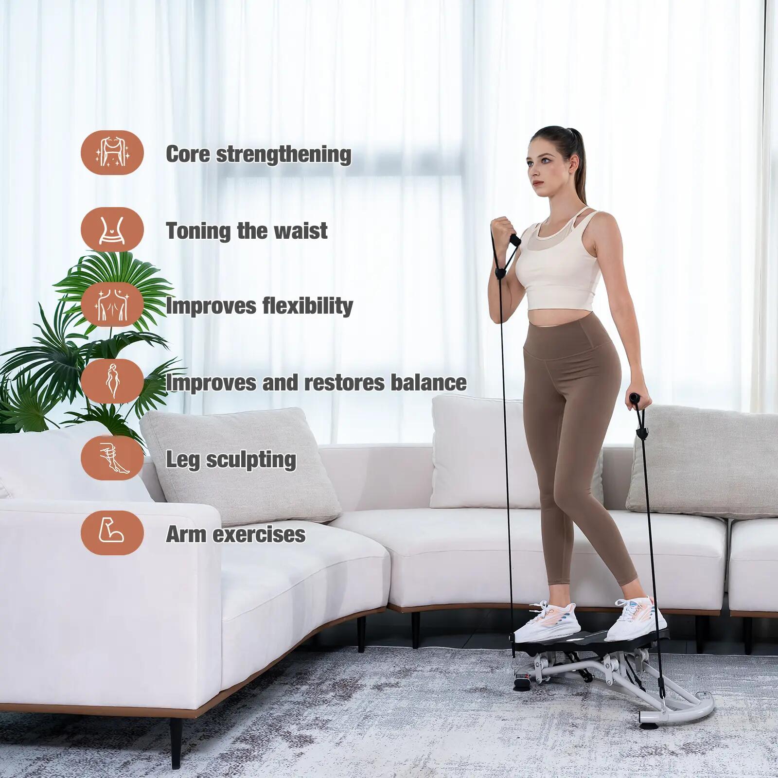 Plataforma Rotativa, Twister Abdominal - Bandas Elásticas de Resistência 3/7