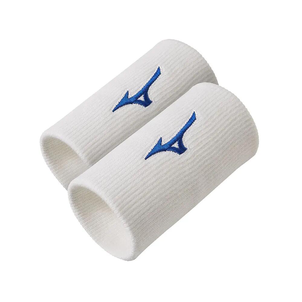 Mizuno Unisex Long Wristbands White