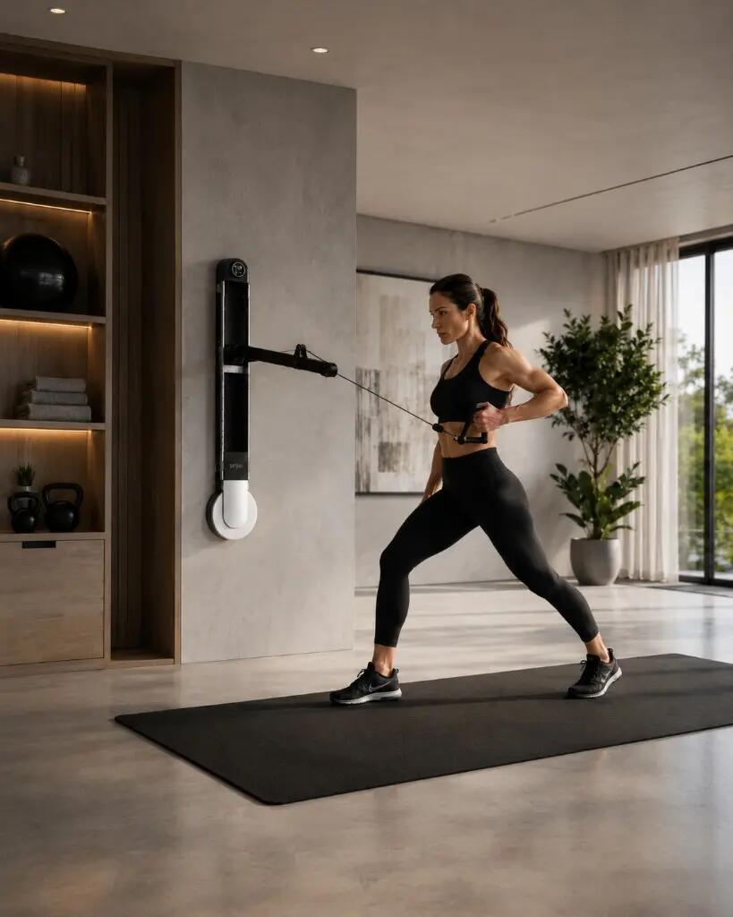 Polia de parede conectada para musculação, resistência de 2 a 50 kg Modèle I 5/13