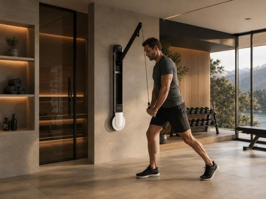 Polia de parede conectada para musculação, resistência de 2 a 50 kg Modèle I 4/13