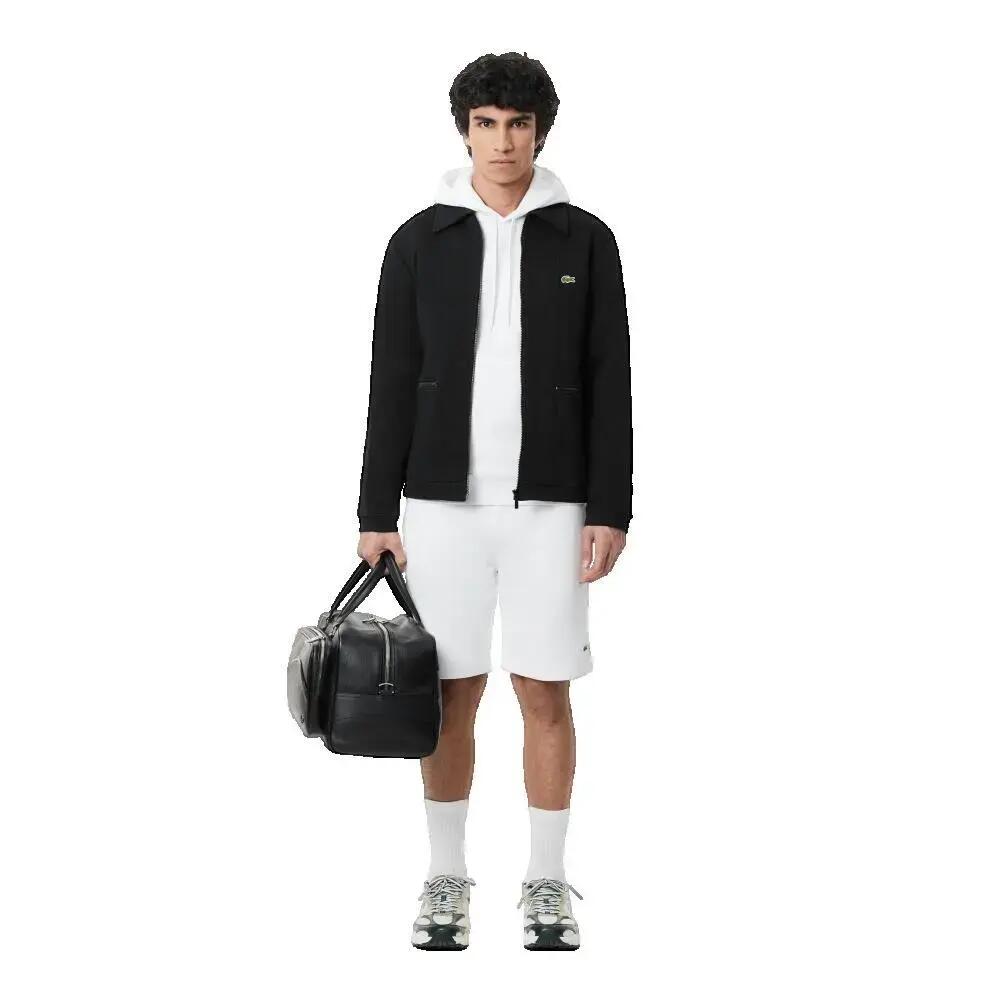 Sweatshirt Lacoste à capuche blanc en coton biologique 4/7