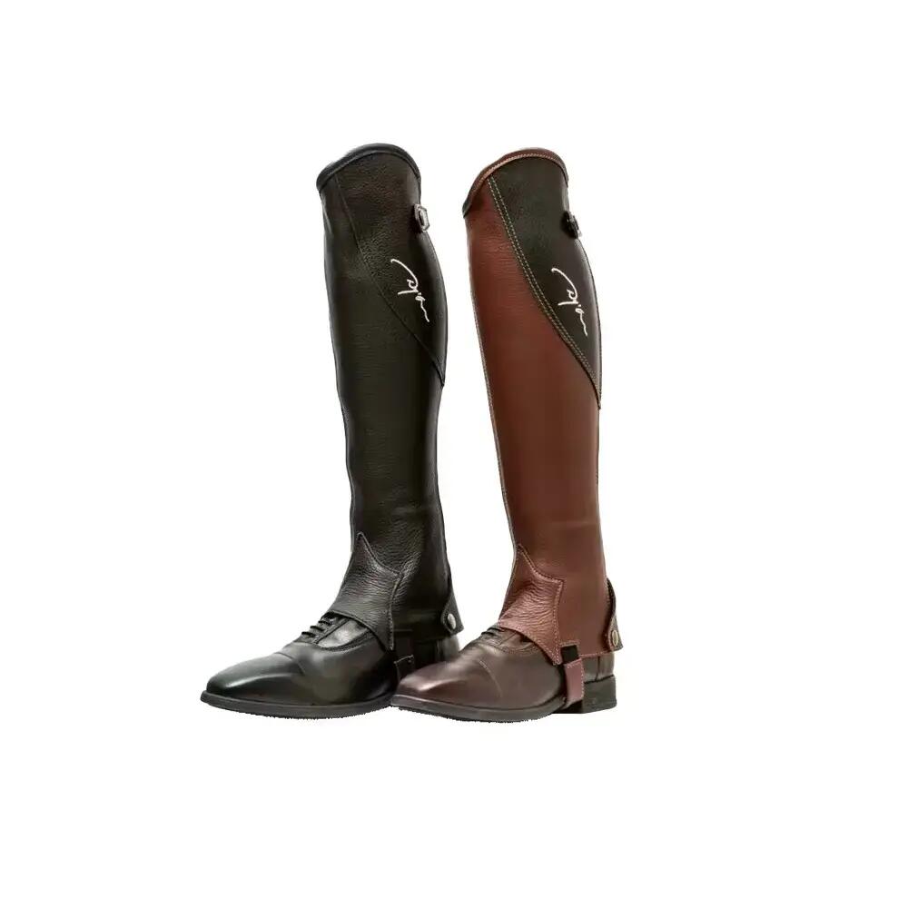 Chaps de equitación Dyon Original Cuero Marrón 2/4