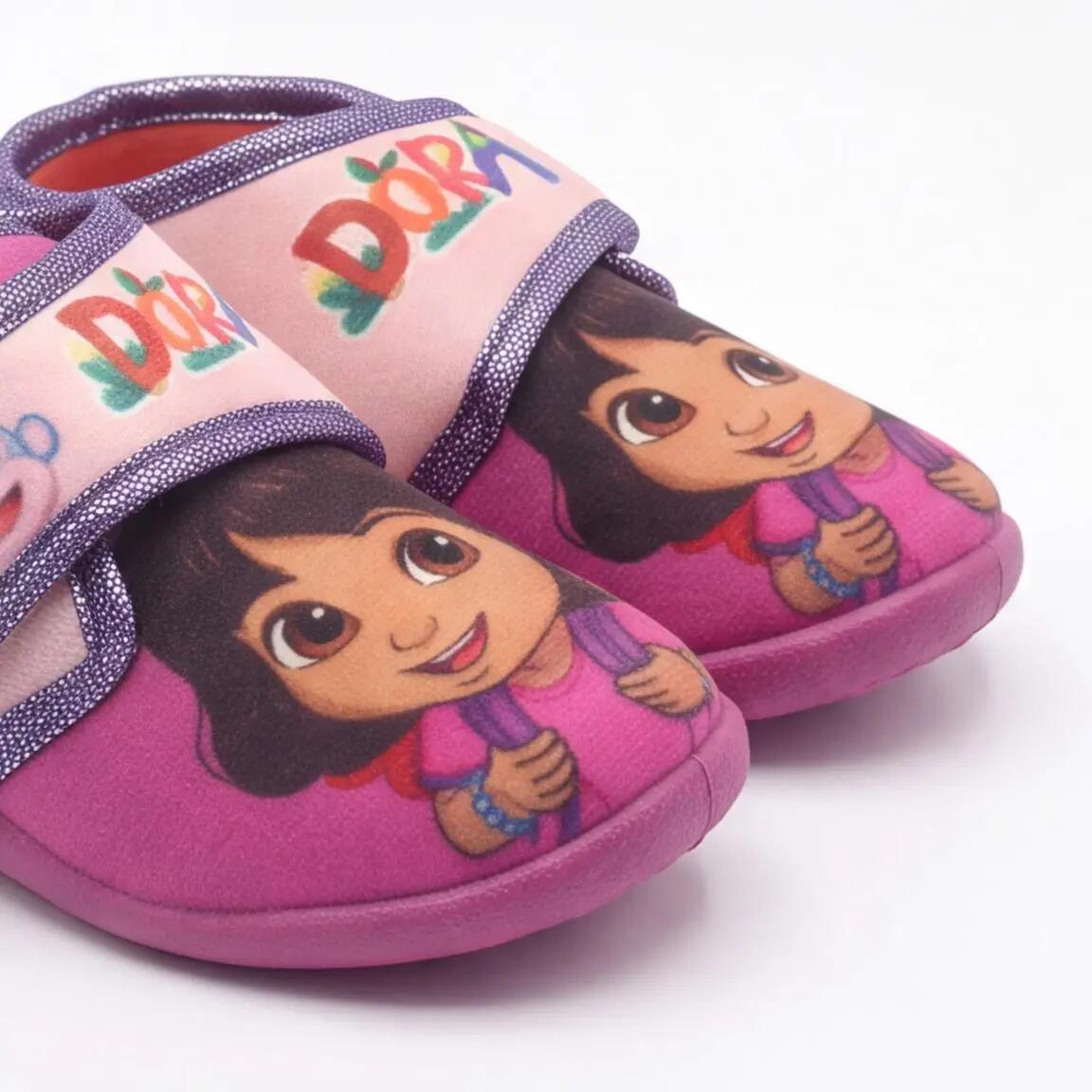 Sapatilhas de Casa Meia Bota Infantil Dora a Exploradora de Poliéster 5/7