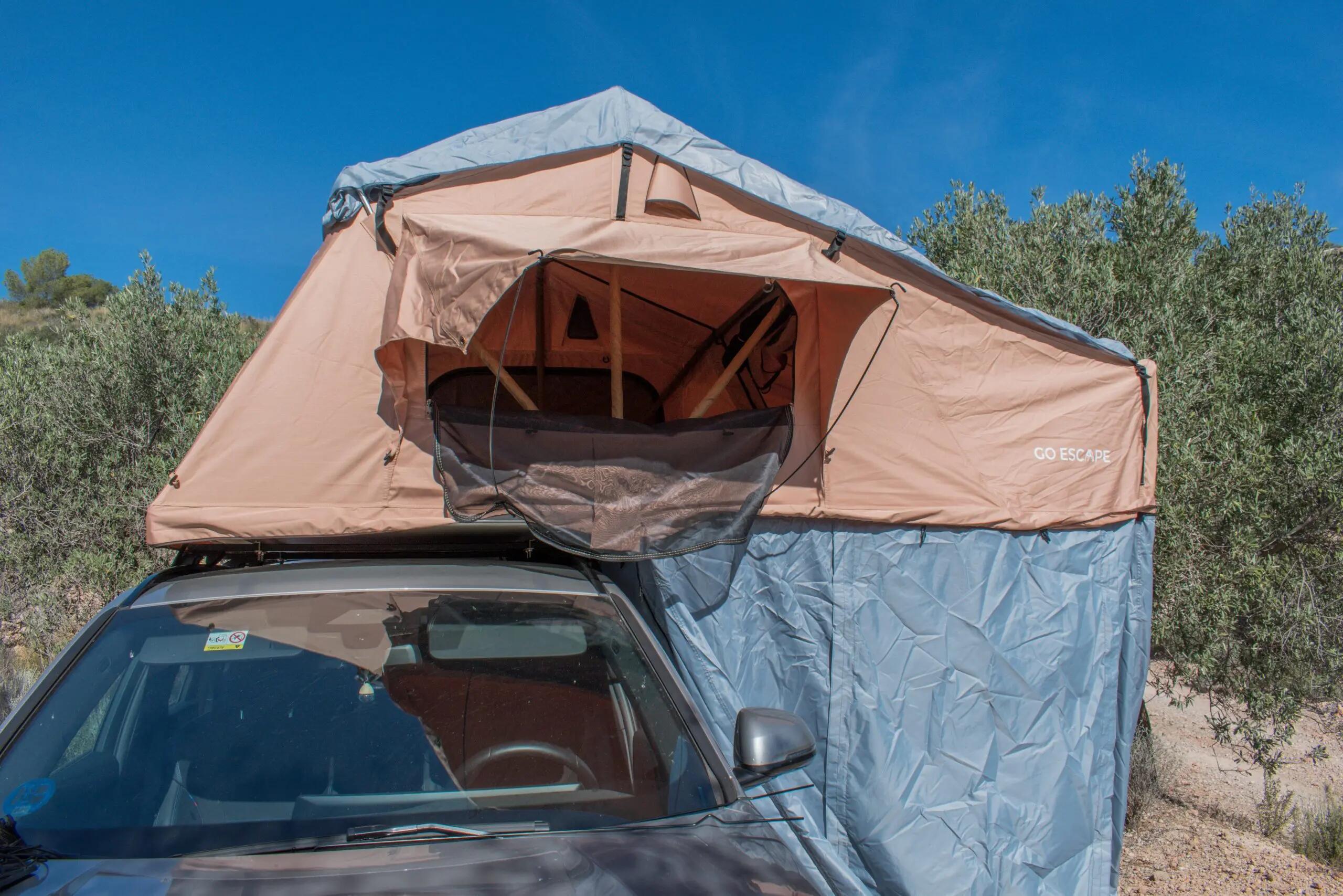 Camping Tienda de Techo para Coche Plegable 3 Personas Selva Negra L 4/7