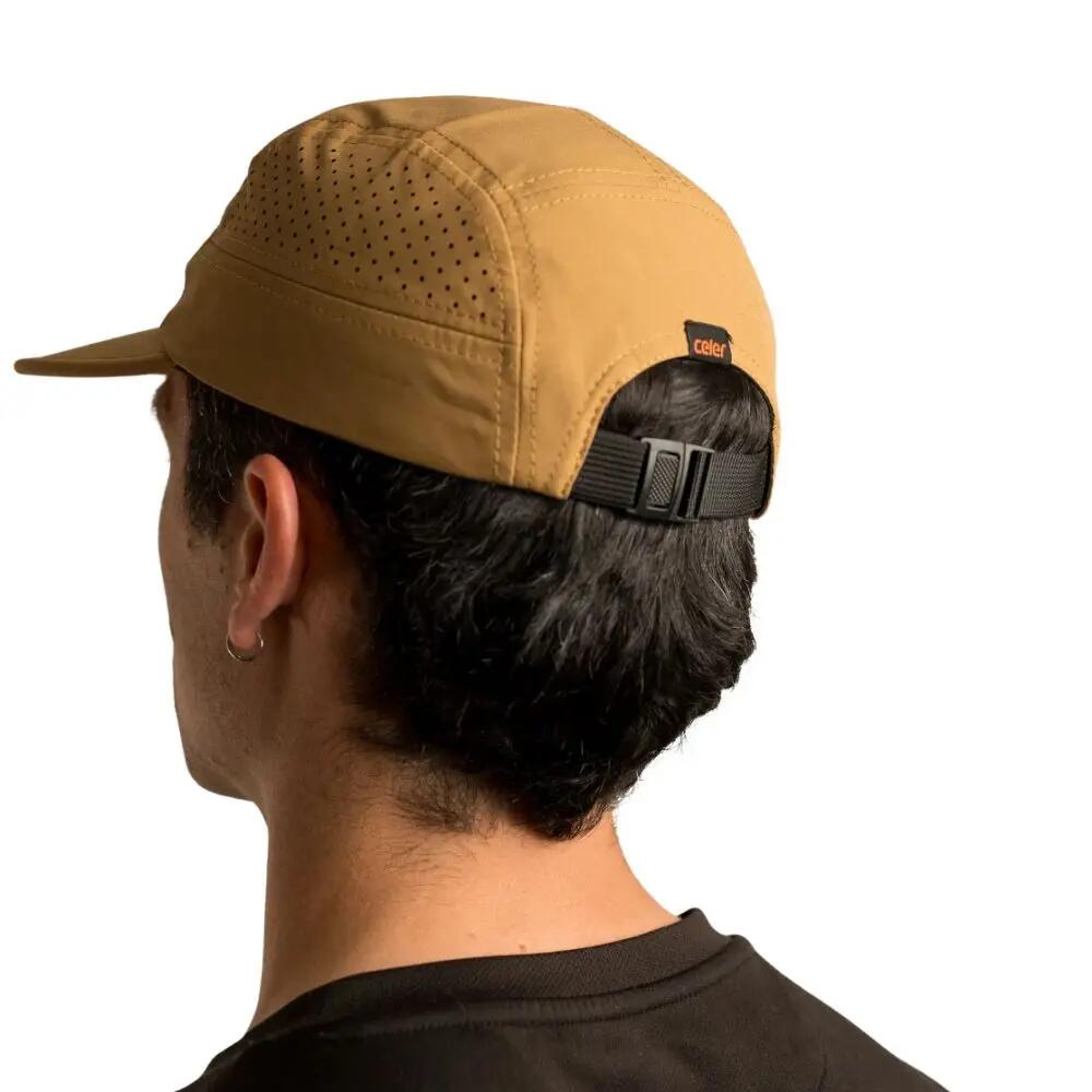 Gorra Running Unisex Microperforada Transpirable BETA Camel 3/8