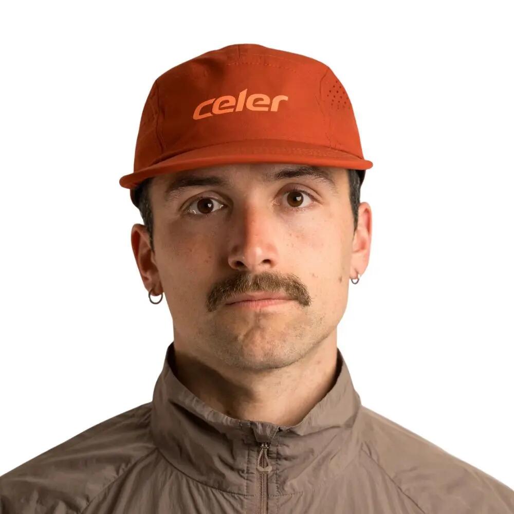Boné de corrida Beta Bordeaux Cap corrida Unisex Laranja Celer 2/8