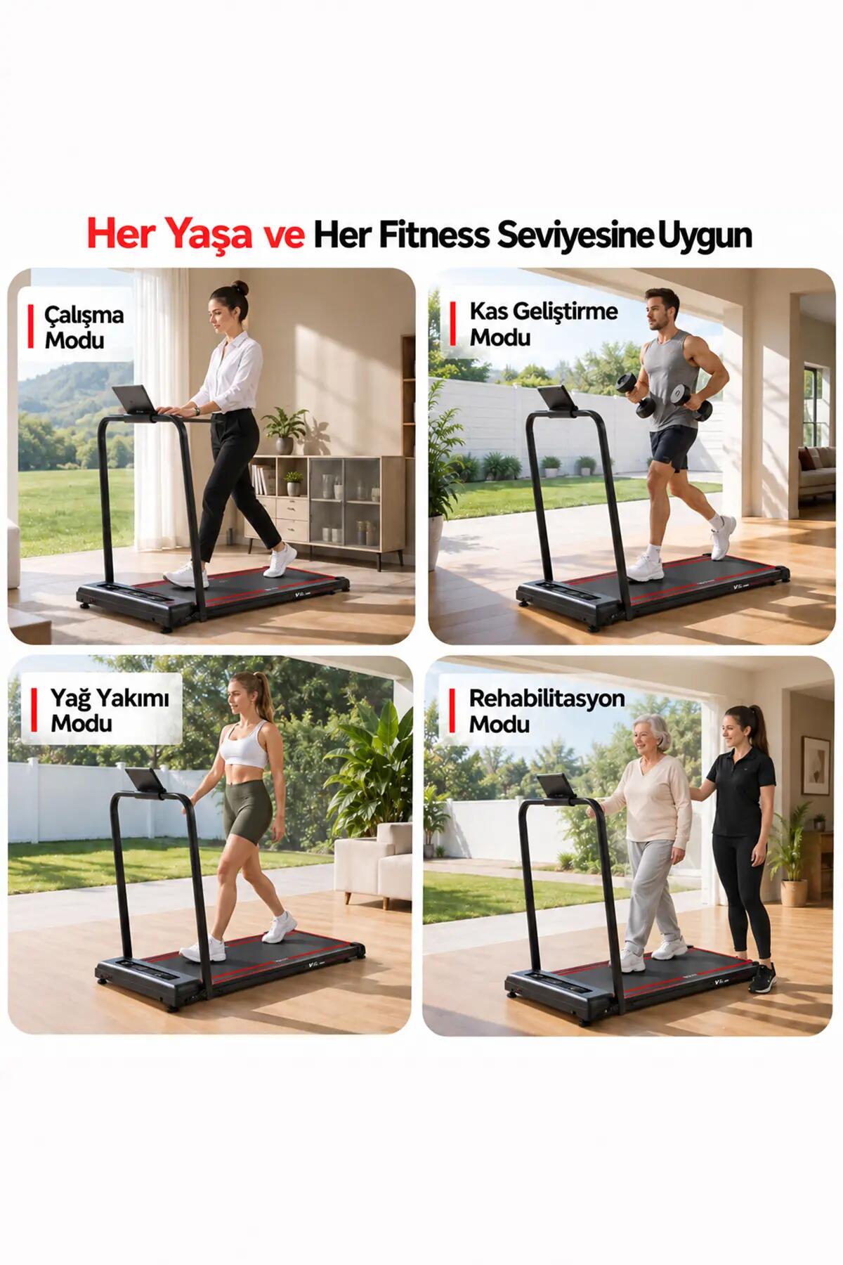 V-FIT COMPACT SLIM VIBE TITRESIMLI KOŞU BANDI 7/7