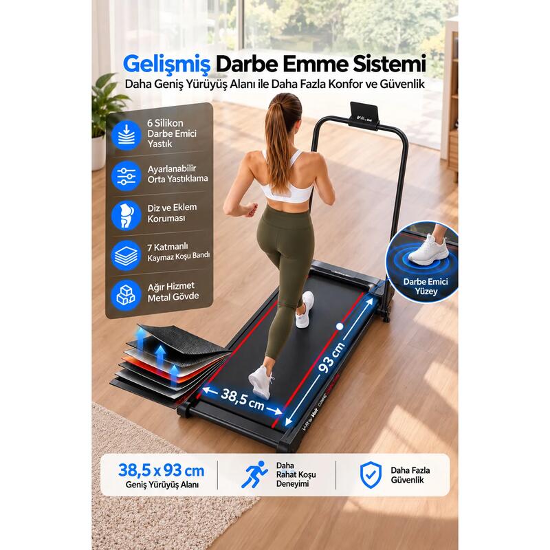 V-FIT COMPACT SLIM VIBE TITRESIMLI KOŞU BANDI