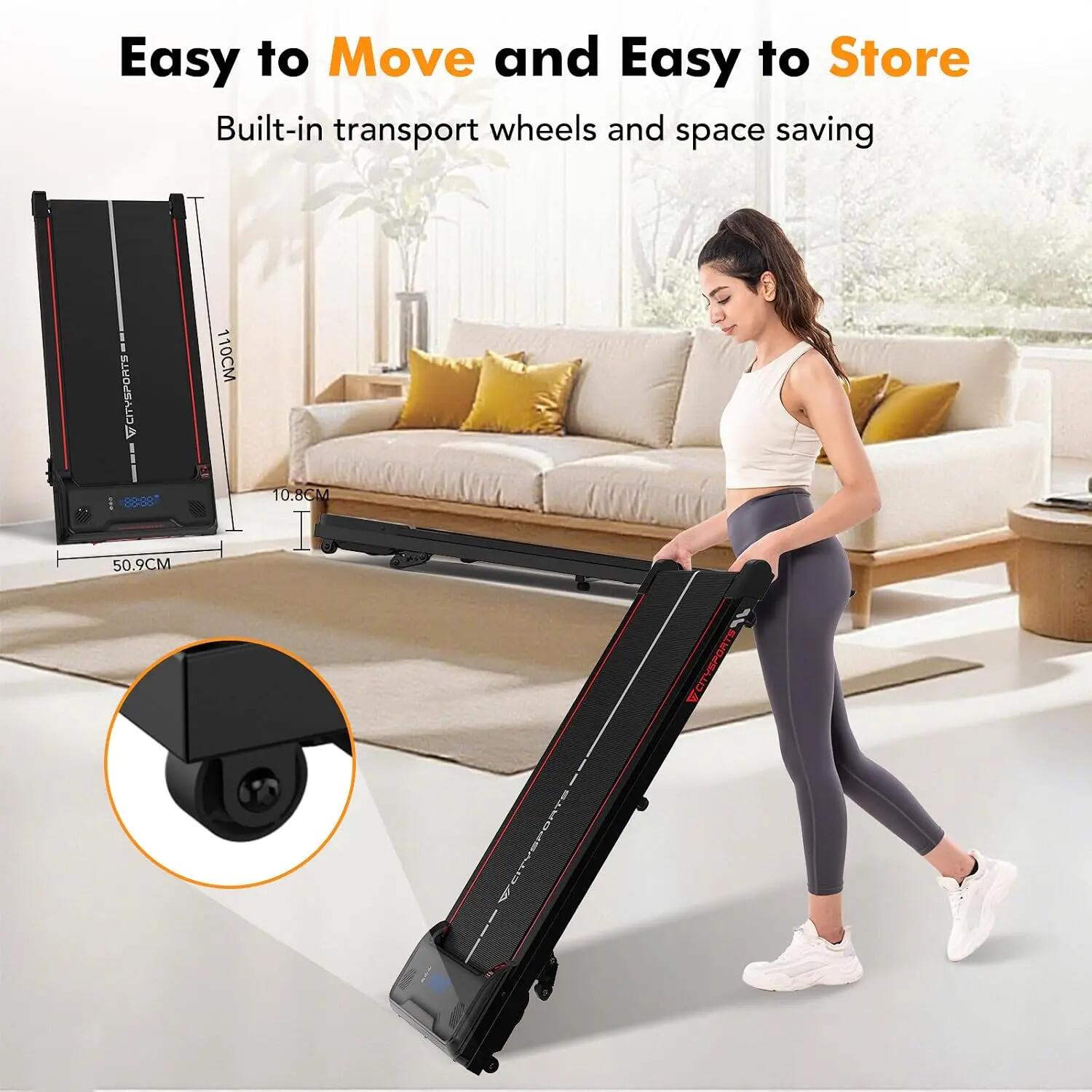 Tapis de Marche Inclinable jusqu'à 14%-3 Positions,6.0km/h,Lumière LED 7/8