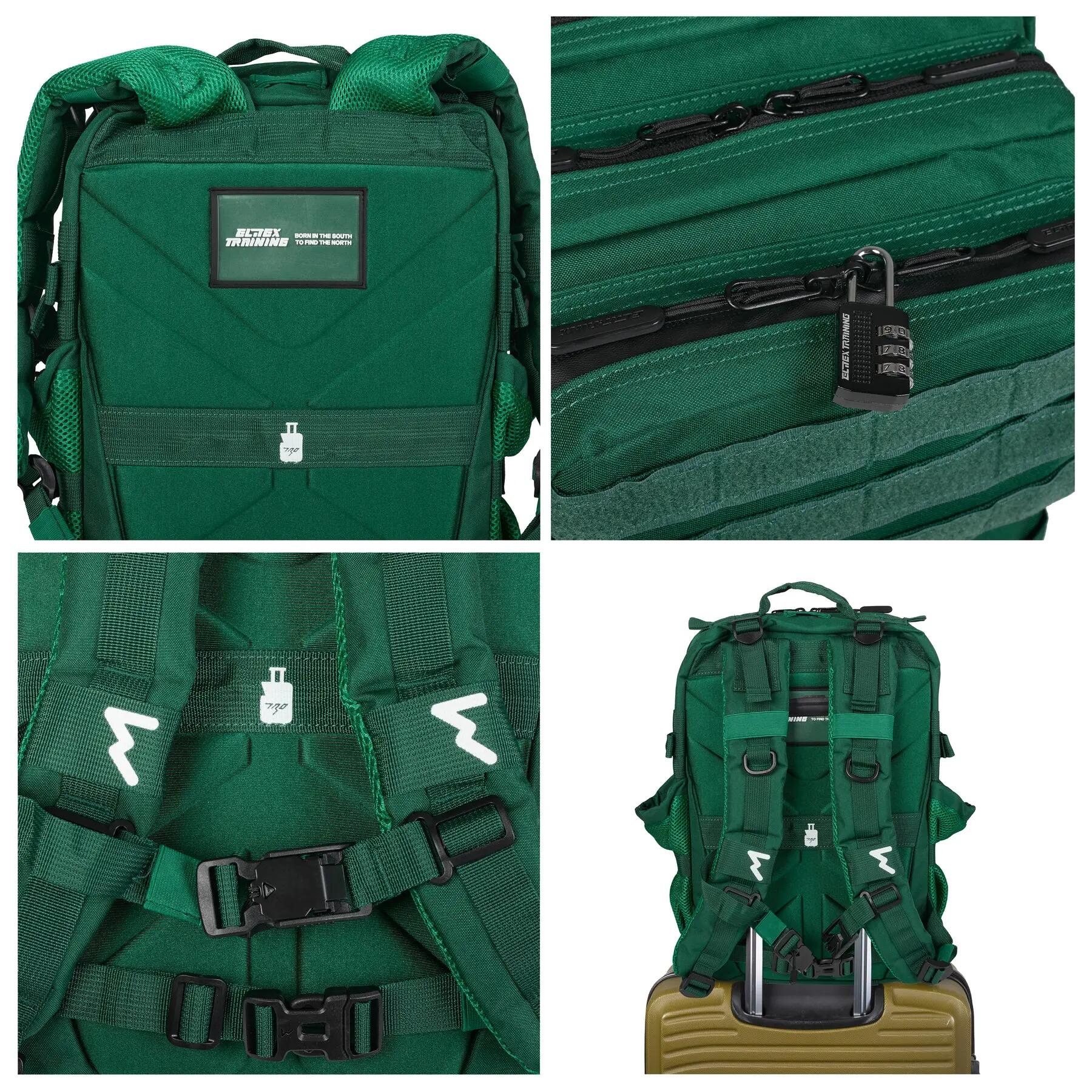 Rucksack Elitex Grün 25L Kabine Training Wasserdicht 3/6