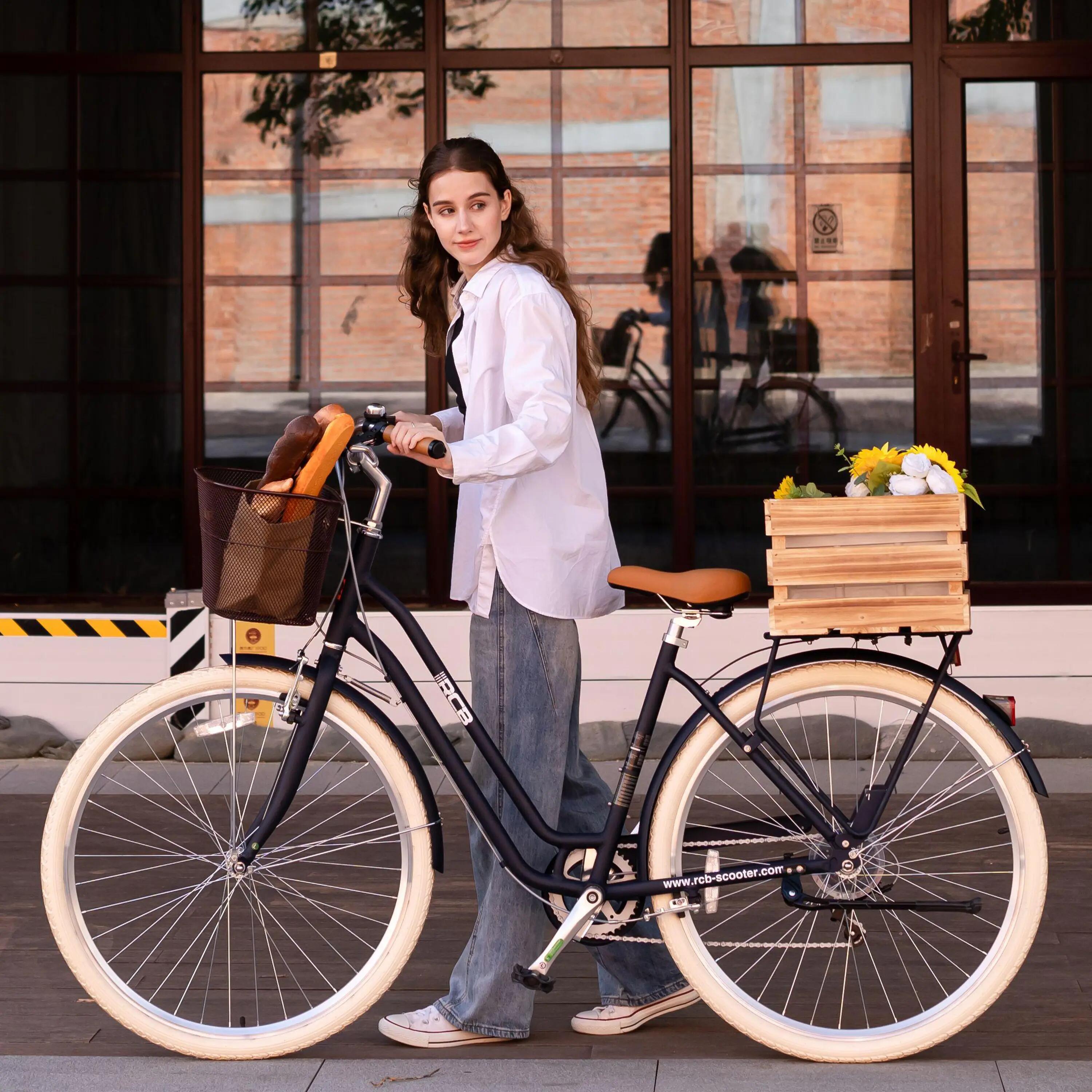 City Bike GK6,28" Low Step Ladies Aluminium 6-Speed Bike, Basket & Rear Rack 8/10