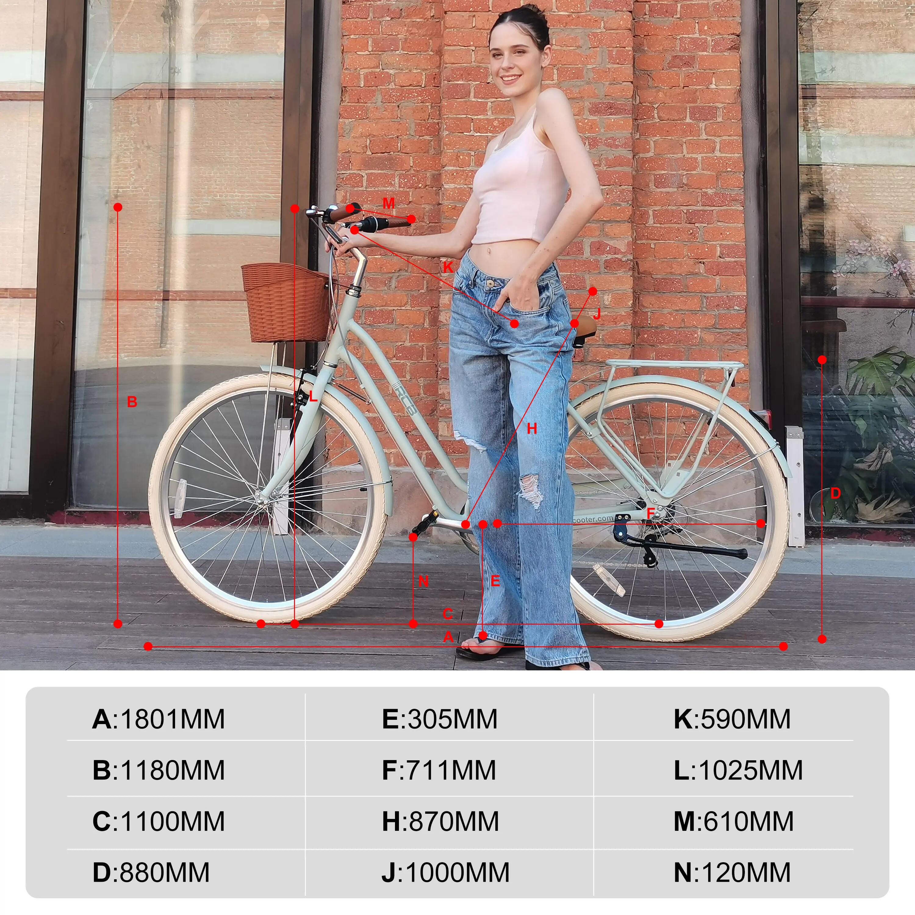 City Bike GK6,28" Low Step Ladies Aluminium 6-Speed Bike, Basket & Rear Rack 9/10